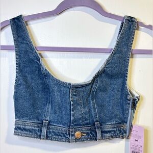 NWT Wild Fable Denim Corset Top